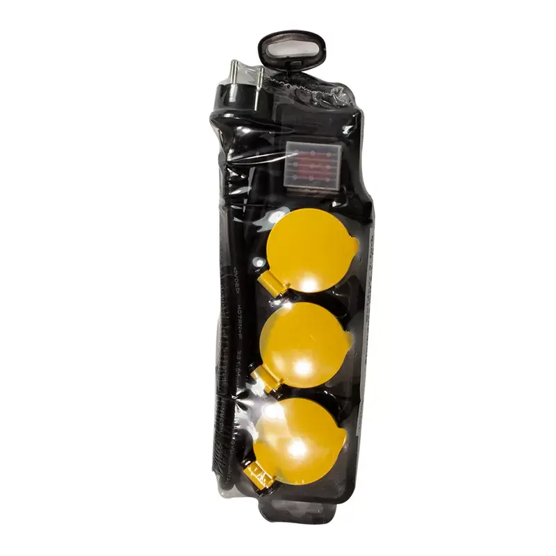 Power Extension LogiLink LPS253 1.5 m 3 AC Outlet Outdoor Black Yellow