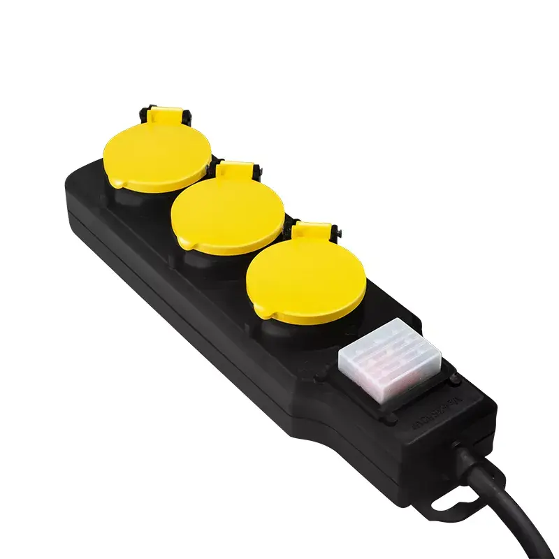 Power Extension LogiLink LPS253 1.5 m 3 AC Outlet Outdoor Black Yellow