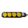 Power Extension Cable LogiLink LPS254 1.5m 4 AC Outlets Outdoor Black Yellow
