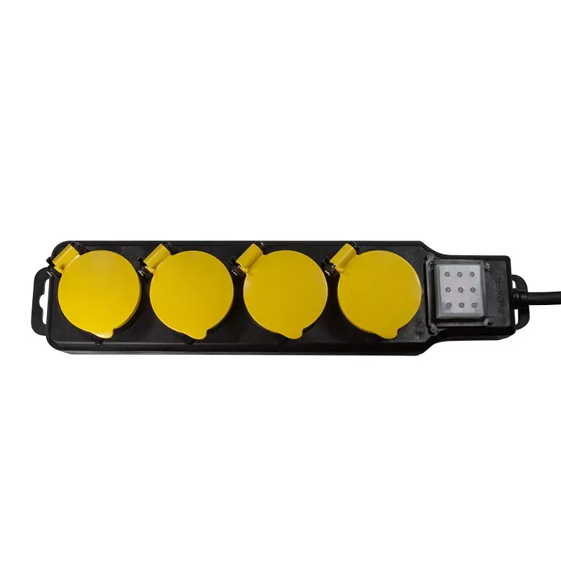Power Extension Cable LogiLink LPS254 1.5m 4 AC Outlets Outdoor Black Yellow