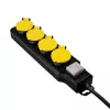 Power Extension Cable LogiLink LPS254 1.5m 4 AC Outlets Outdoor Black Yellow