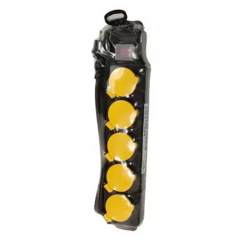 Power Extension LogiLink LPS255 1.5m 5 AC Outlets Outdoor Black Yellow