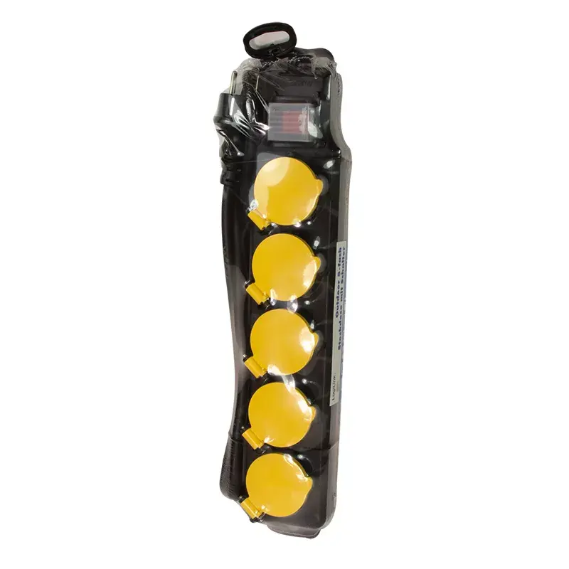 Power Extension LogiLink LPS255 1.5m 5 AC Outlets Outdoor Black Yellow