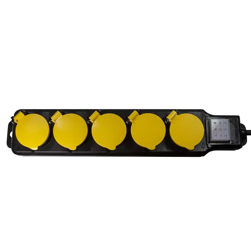 Power Extension LogiLink LPS255 1.5m 5 AC Outlets Outdoor Black Yellow