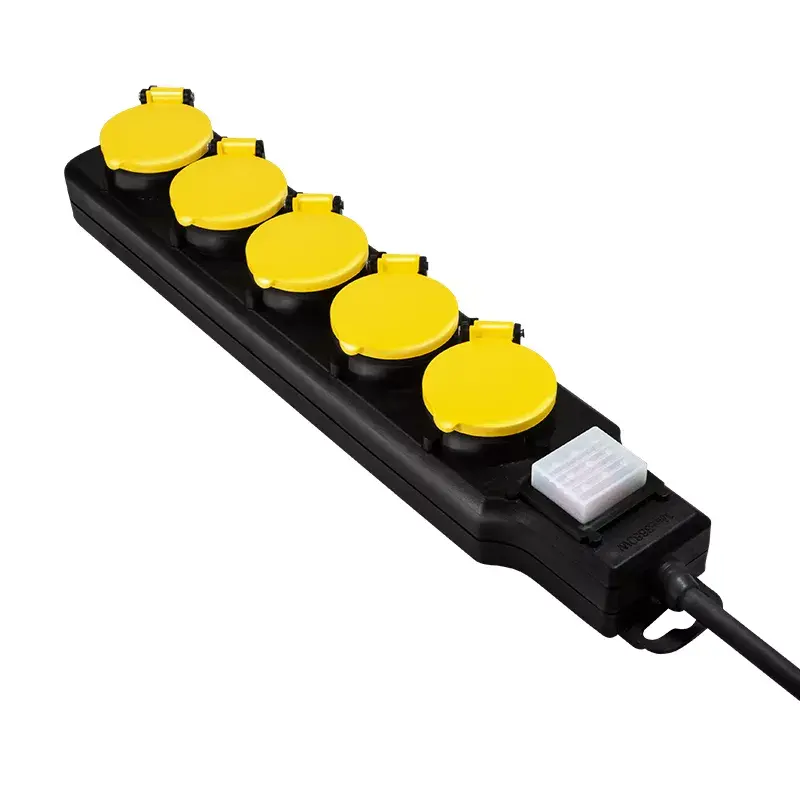 Power Extension LogiLink LPS255 1.5m 5 AC Outlets Outdoor Black Yellow