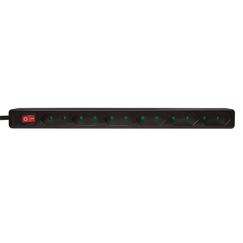 Power Extension LogiLink LPS232B 1.5m 6 AC Outlets Indoor Black