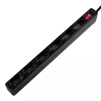 Power Extension LogiLink LPS232B 1.5m 6 AC Outlets Indoor Black