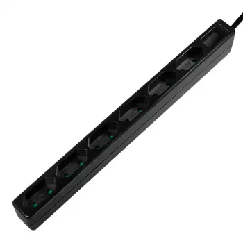 Power Extension LogiLink LPS231B 1.5m 6 AC Outlets Indoor Black