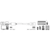 USB Cable LogiLink USB C - USB A 0.15m CU0098 Black