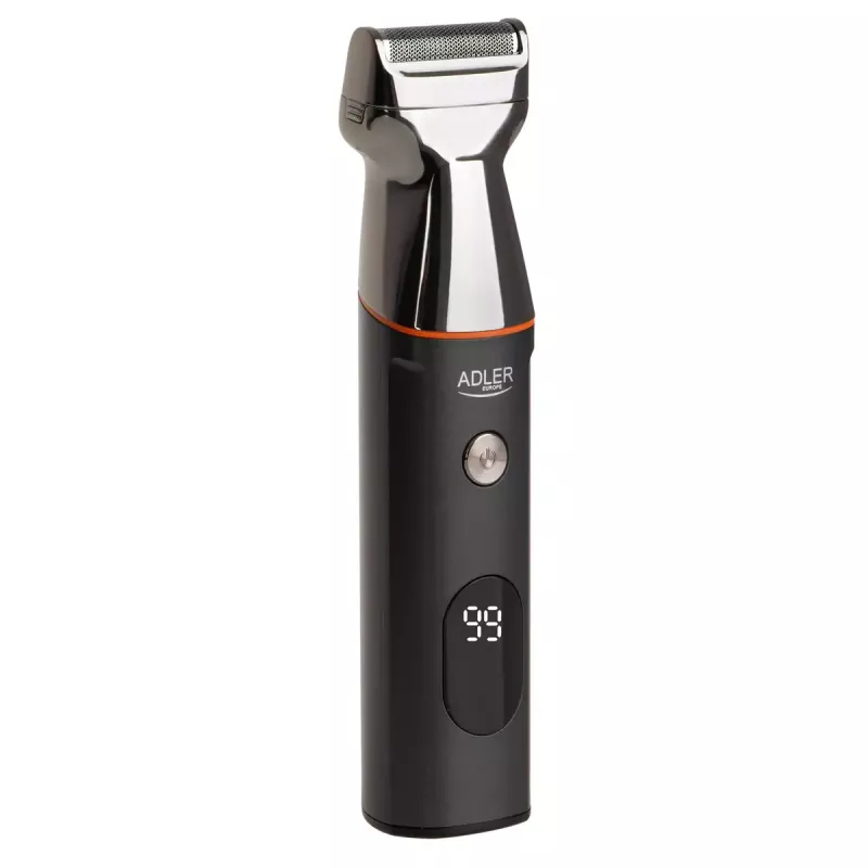 Electric grooming kit Adler AD 2946 — cordless 5-in-1 men’s trimmer, 4 length steps, 60 min runtime, black/stainless steel