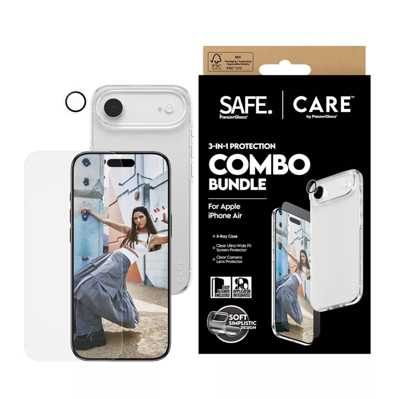 Screen Protector + Camera & Back Film Combo PanzerGlass for iPhone 17 Air CR78718