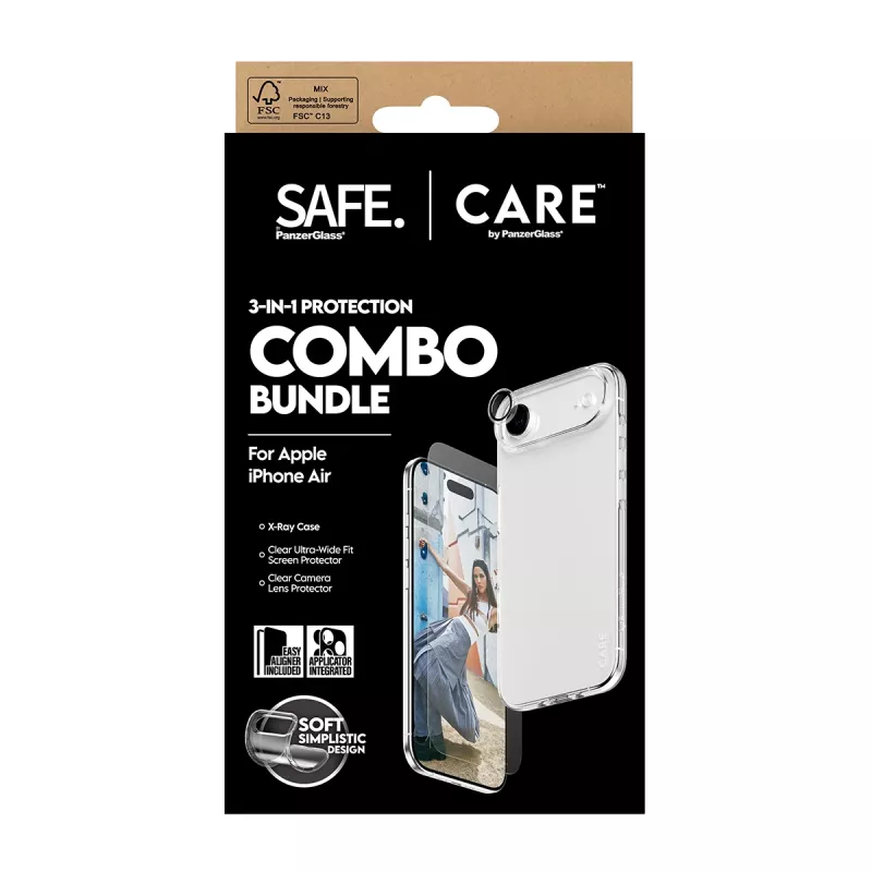 Screen Protector + Camera & Back Film Combo PanzerGlass for iPhone 17 Air CR78718