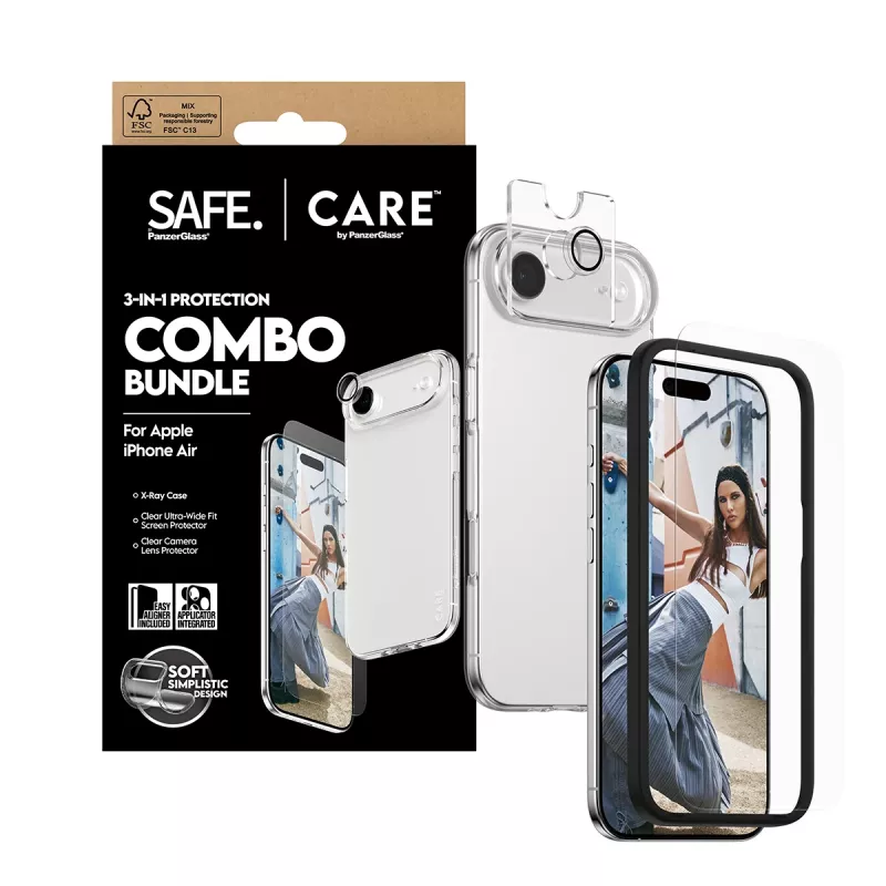 Screen Protector + Camera & Back Film Combo PanzerGlass for iPhone 17 Air CR78718