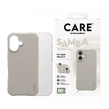 Cover PanzerGlass CARE by Fashionable Case Samba Vanilla w. MagSafe iPhone 17