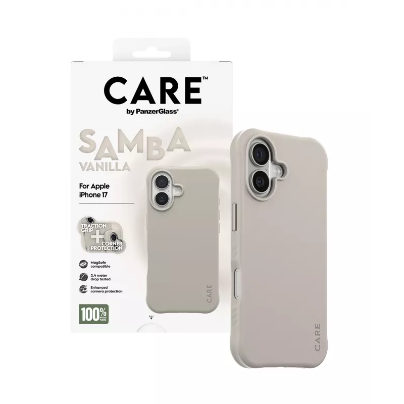Cover PanzerGlass CARE by Fashionable Case Samba Vanilla w. MagSafe iPhone 17