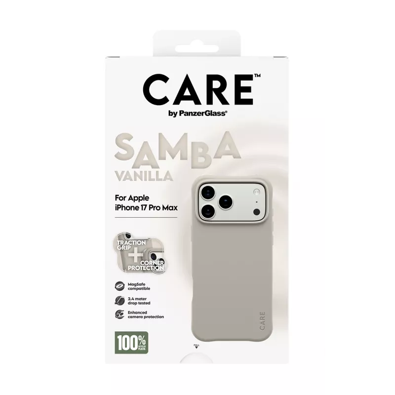 Cover PanzerGlass CARE by Fashionable Case Samba Vanilla w. MagSafe iPhone 17 Pro Max