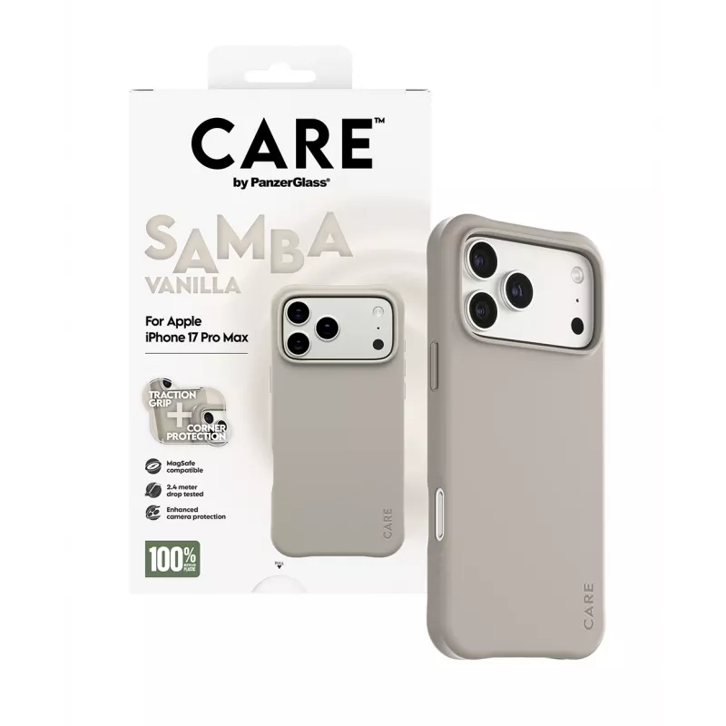 Cover PanzerGlass CARE by Fashionable Case Samba Vanilla w. MagSafe iPhone 17 Pro Max