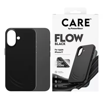 Protective cover PanzerGlass CARE Feature FLOW Case Black with MagSafe for iPhone 17