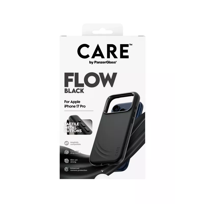 Protective cover PanzerGlass CARE by Feature FLOW Case Black with MagSafe for iPhone 17 Pro
