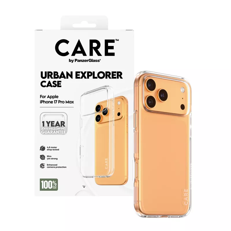 Protective Cover Case PanzerGlass CARE Urban Explorer Transparent for iPhone 17 Pro Max