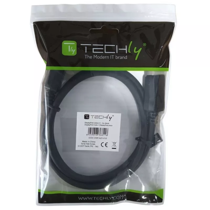 DisplayPort cable Techly ICOC-DSP-A21-020 2 m Black