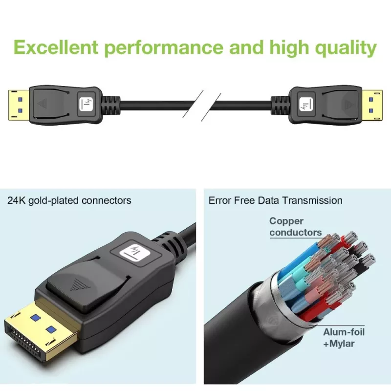 DisplayPort cable Techly ICOC-DSP-A21-020 2 m Black