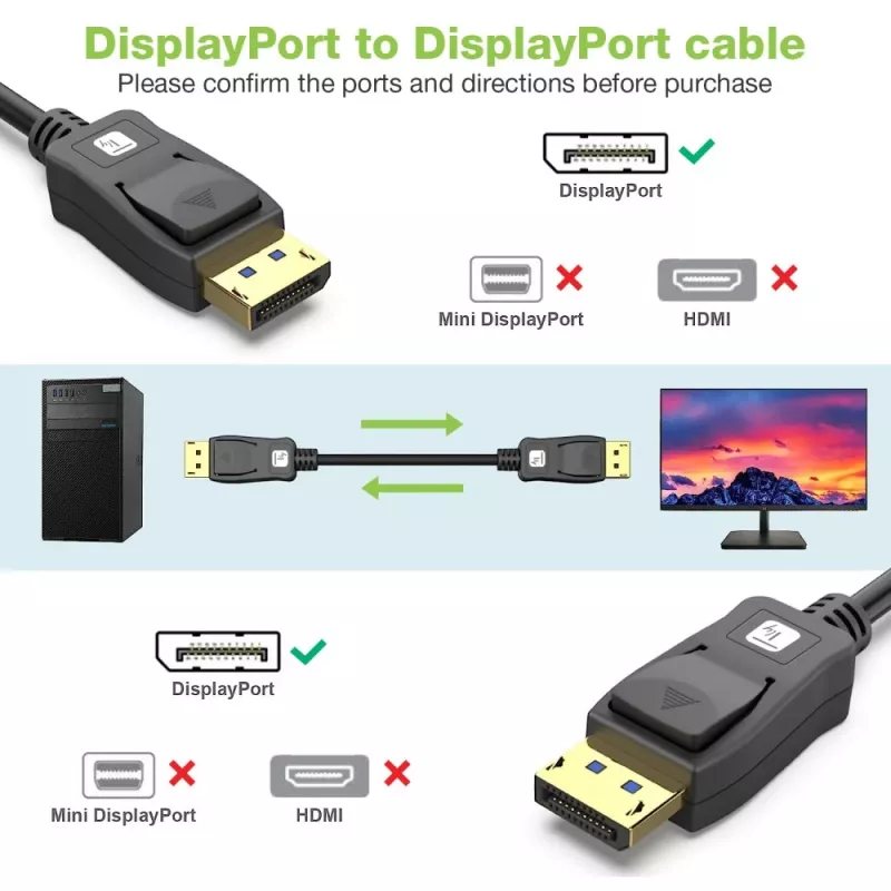 DisplayPort cable Techly ICOC-DSP-A21-020 2 m Black