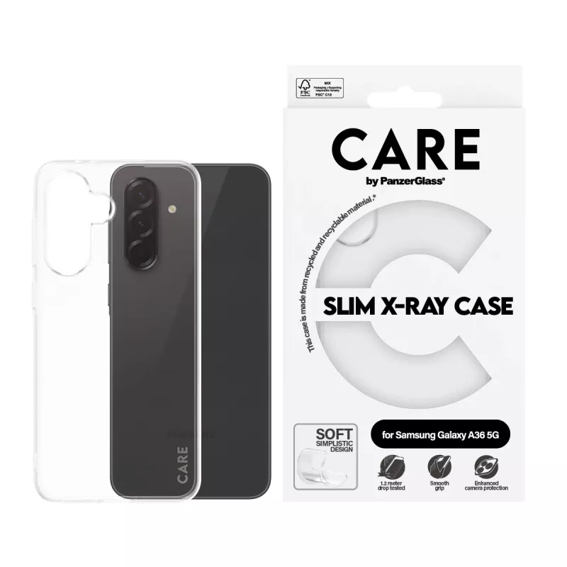 PanzerGlass CARE™ by ® X-Ray Case Samsung Galaxy A36 5G, Cover, Samsung, Samsung - Galaxy A36 5G, 17 cm (6.7 inch), Transparent