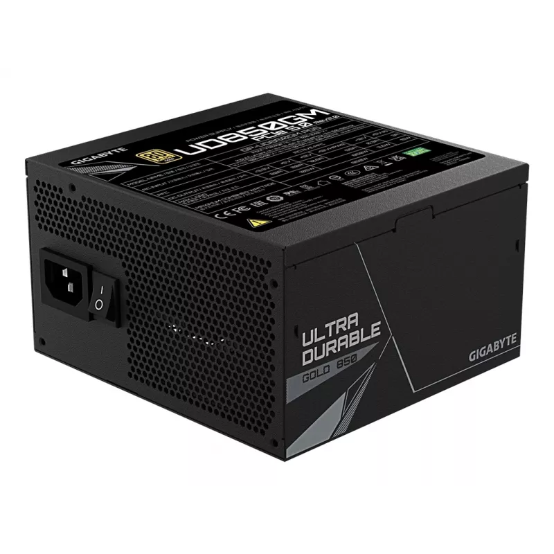 GIGABYTE UD850GM PG5 V2 Power Supply Unit- PCIe Gen 5.1, 80 PLUS Gold, Fully Modular Design, 120mm Fan, ATX 3.1 compatible, EU Plug