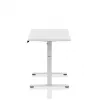 Gaming desk huzaro Hero 8.1 — white electric height-adjustable desk 120×60 cm, 720–1180 mm, 50 kg capacity, cable management