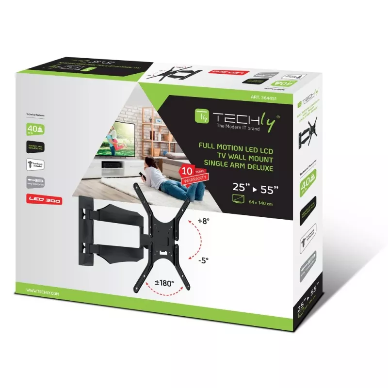 Techly ICA-PLB 271M TV mount/stand 132.1 cm (52 inch) Black