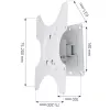 Techly Wall Support for LCD LED 19-37'' Tiltable 1 Joint White ICA-LCD 2900WH