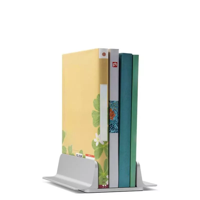 Laptop stand TECHLY Vertical Aluminum Notebook Stand Silver for up to 17 inch (96×150×48 mm, 580 g)