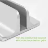 Laptop stand TECHLY Vertical Aluminum Notebook Stand Silver for up to 17 inch (96×150×48 mm, 580 g)