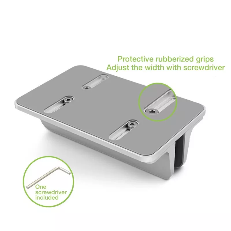 Laptop stand TECHLY Vertical Aluminum Notebook Stand Silver for up to 17 inch (96×150×48 mm, 580 g)