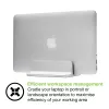 Laptop stand TECHLY Vertical Aluminum Notebook Stand Silver for up to 17 inch (96×150×48 mm, 580 g)