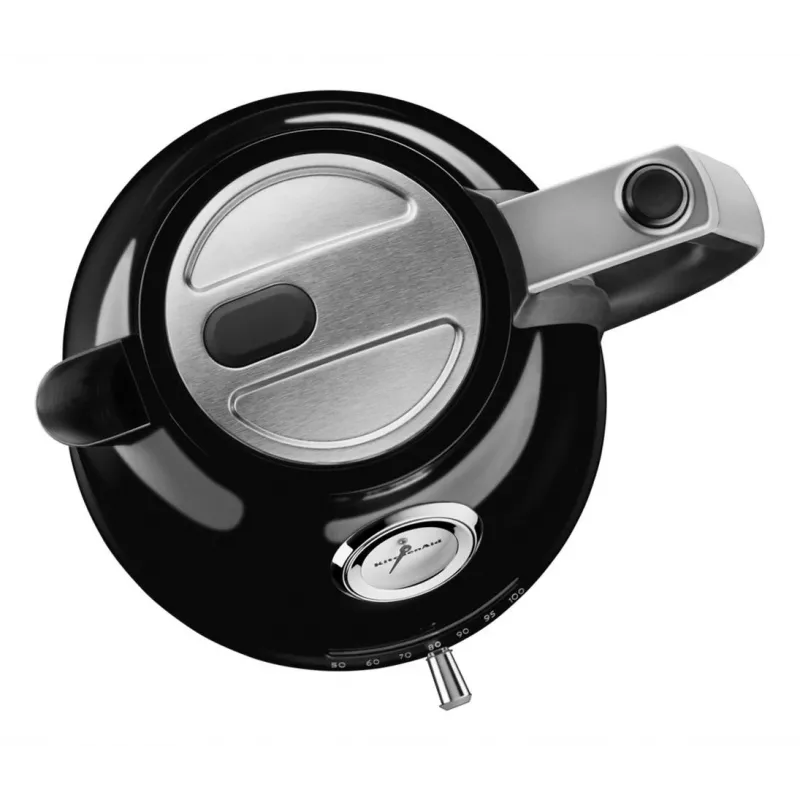 Electric kettle KITCHENAID 1.5 L 2400 W Black, 7 temp settings, stainless steel/aluminium
