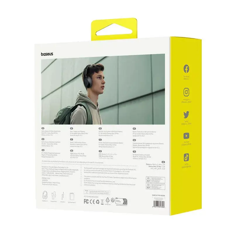 Headphones Baseus Bass 30 Max Wireless