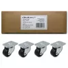 Castor Wheels Set for Rack QOLTEC 4 pcs without locking model 54508