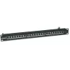 Intellinet Patch Panel, Cat6, FTP, 24-Port, 1U, Shielded, 90° Top-Entry Punch-Down Blocks, Black