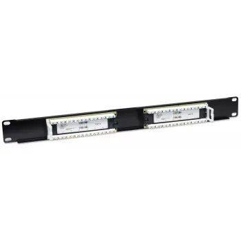 Intellinet Patch Panel, Cat6, UTP, 16-Port, 1U, Black