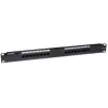 Intellinet Patch Panel, Cat6, UTP, 16-Port, 1U, Black