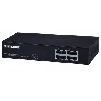 Switch, Intellinet 8-Port Fast Ethernet PoE+ Switch, 8 x PoE ports, 1.6 Gbit/s