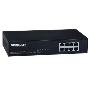 Switch, Intellinet 8-Port Fast Ethernet PoE+ Switch, 8 x PoE ports, 1.6 Gbit/s