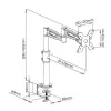 Techly 13-27 inch Desk Stand for Monitor Long Arm Tilt” ICA-LCD 502BK