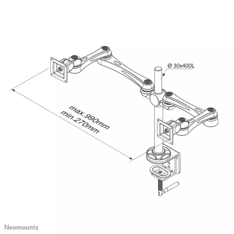 Neomounts FPMA-D930D Monitor arm 10-30 inch