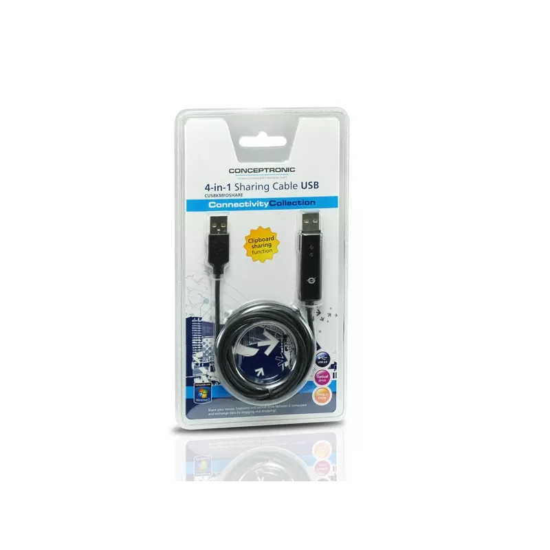 Conceptronic USB 2.0 1.8m KVM cable Black