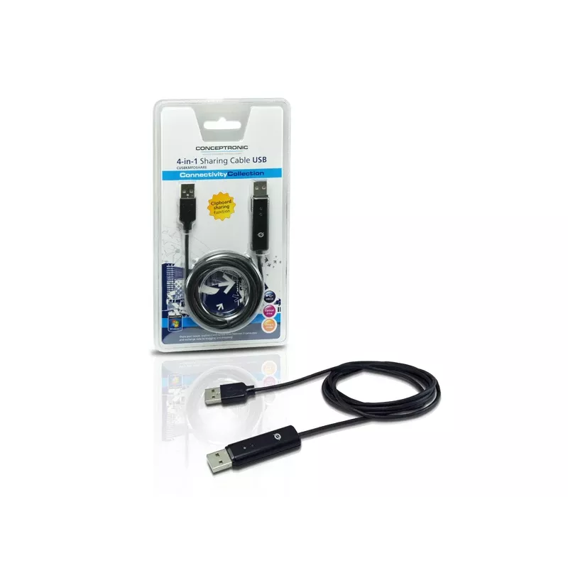 Conceptronic USB 2.0 1.8m KVM cable Black