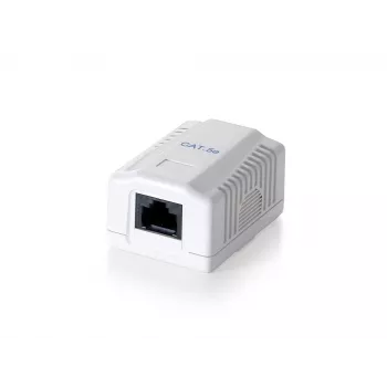 Equip 1-Port Cat.5e Surface Mount Box, RJ-45, 5e, White, 39 mm, 29.5 mm, 54 mm