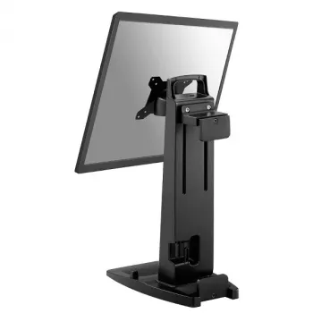 Neomounts Tilt/Turn/Rotate Desk Stand & THIN CLIENT mount for 10-30 inch Monitor Screen, Height Adjustable - Black